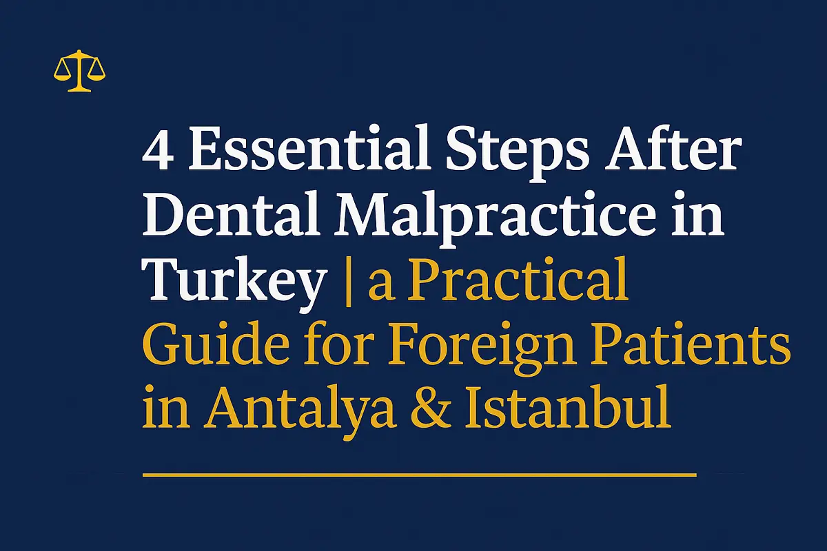 Foreign patients receiving legal guidance after Dental Malpractice in Turkey