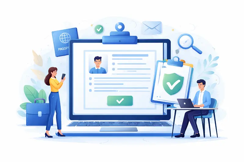 Çalışma İzni Nasıl Alınır kapsamında Türkiye’de online çalışma izni başvurusunun e-Devlet ve dijital sistemler üzerinden yapılmasını anlatan görsel