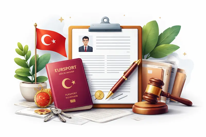 Applicants submitting Turkish citizenship application documents for Turkish Citizenship by Investment in Antalya at government office
