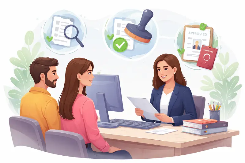 File tracking and decision process for Turkish Citizenship by Marriage showing application status review, official documents, approval evaluation, and citizenship decision stage in Turkey