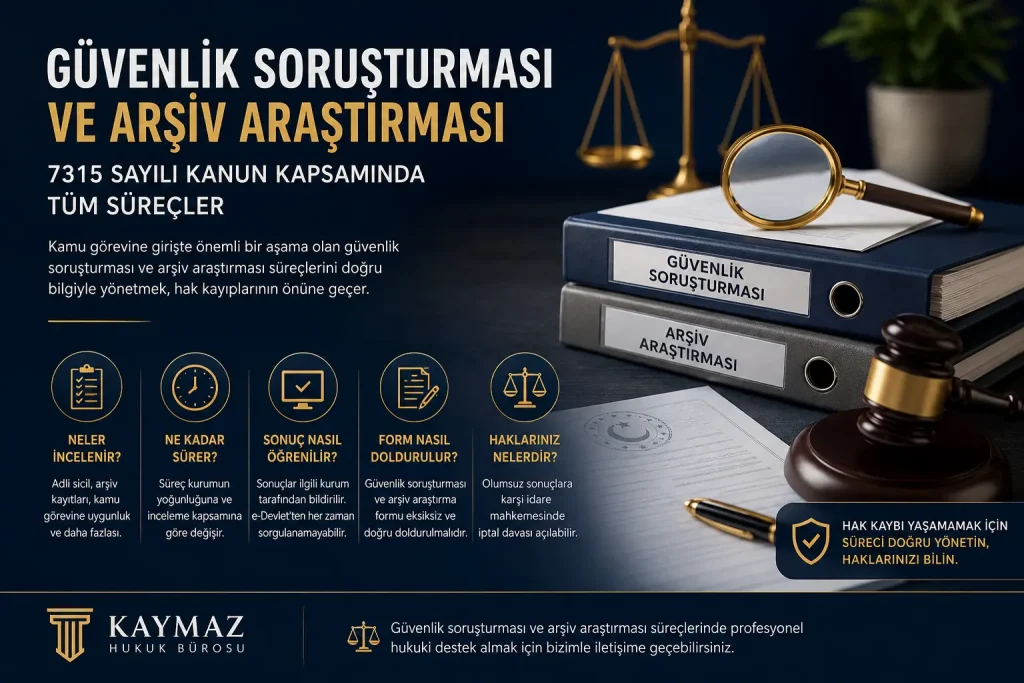 Güvenlik Soruşturması ve arşiv araştırması