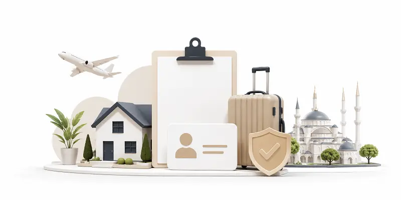 Foreigner applying for a short-term residence permit in Turkey based on accommodation, tourism or property ownership in 2026.