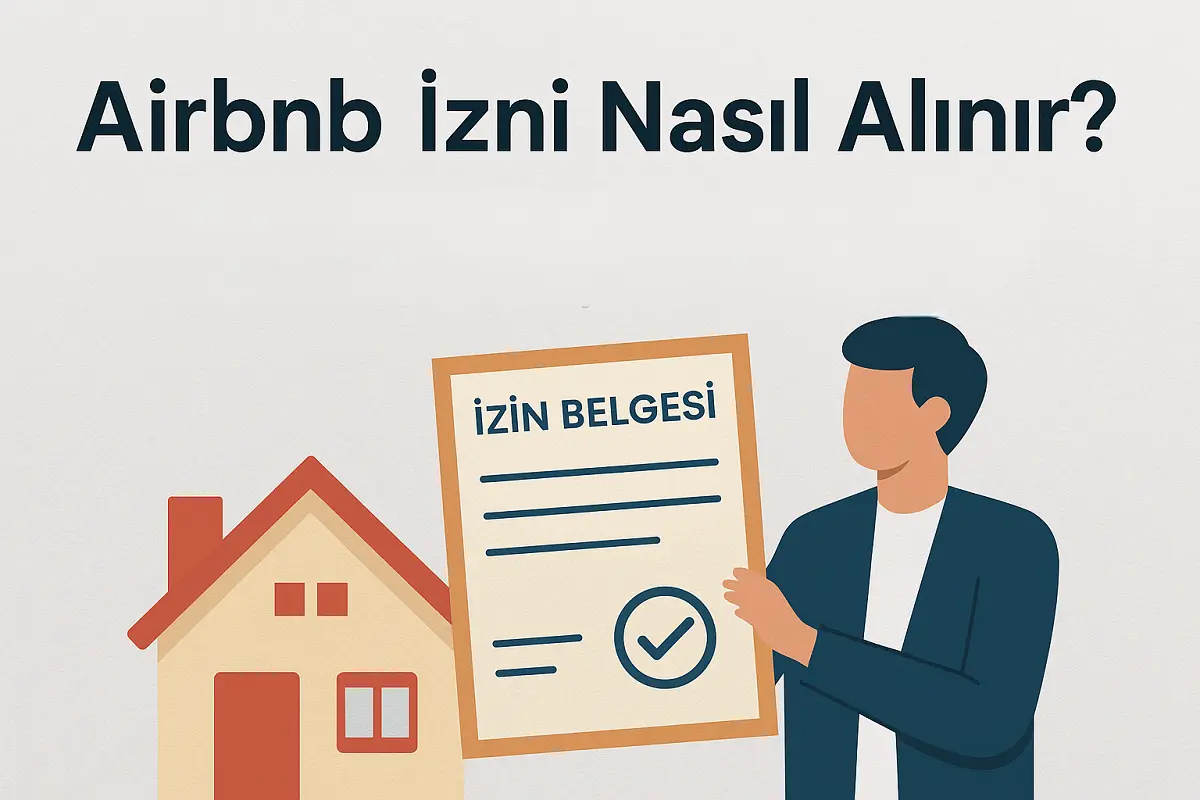 Airbnb izni nasıl alınır rehberi başlıklı bilgilendirici görsel.