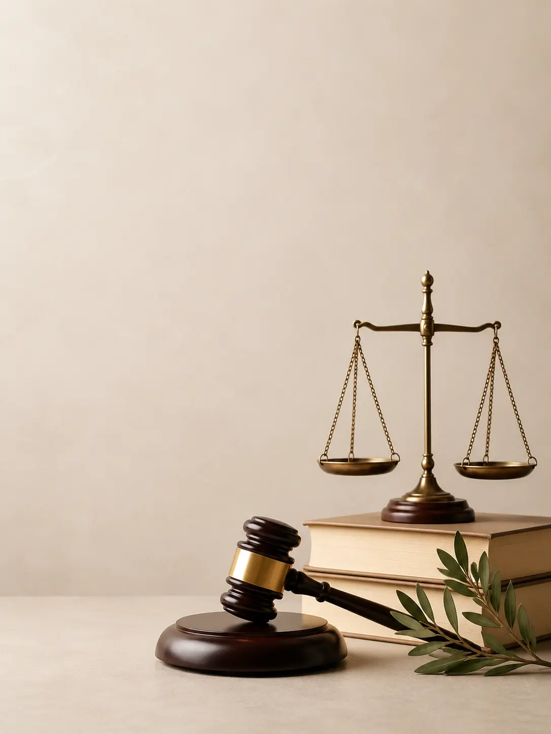 Antalya criminal lawyer legal services with a judge's gavel, law books and justice scales