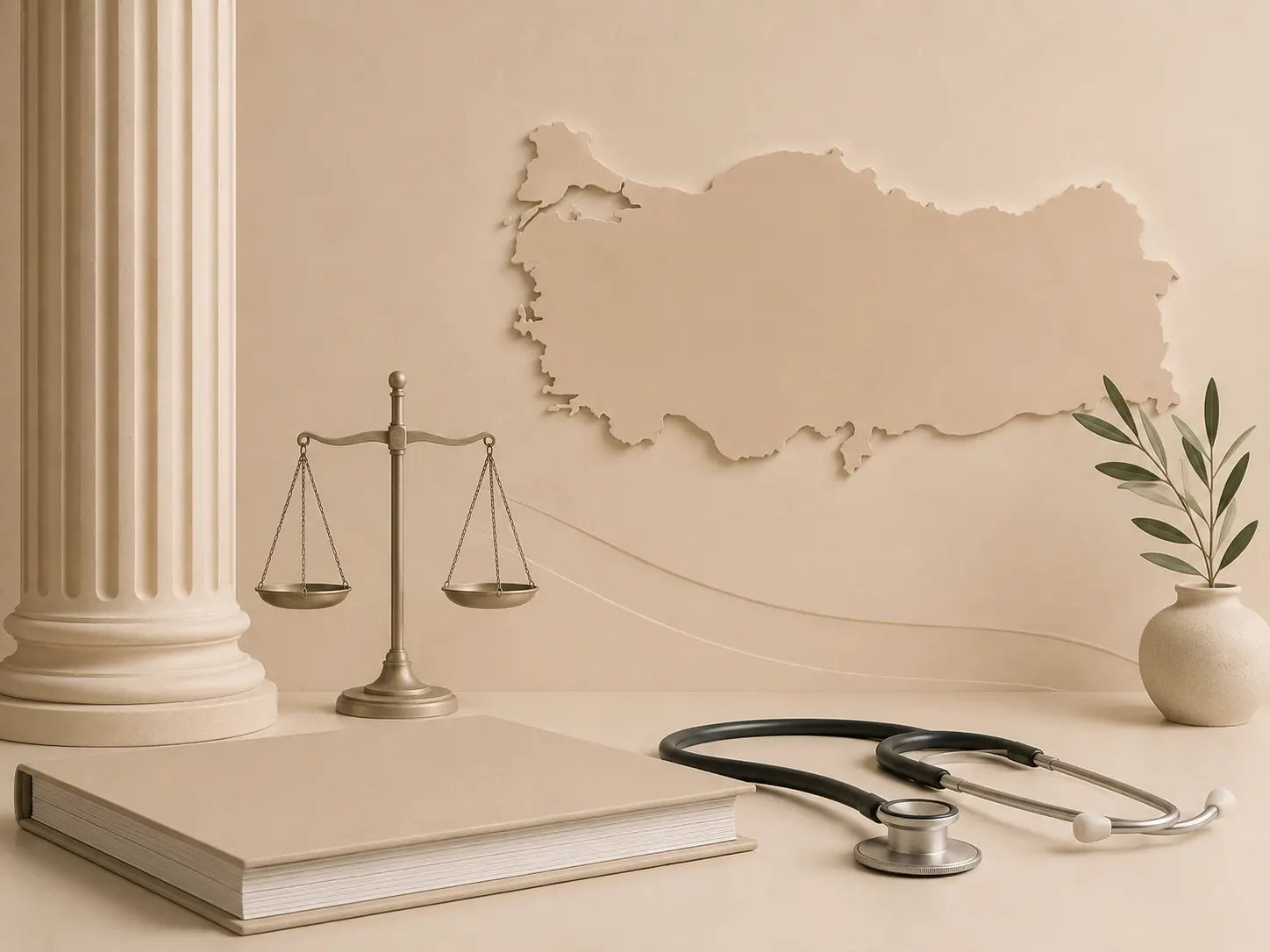 legal and medical symbols representing medical negligence claims prepared by Medical Malpractice Lawyer in Turkey